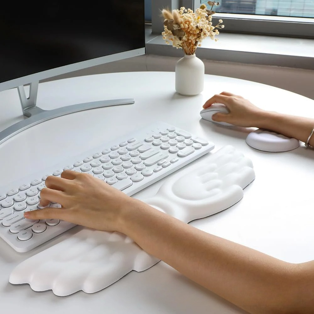 Keyboard Wrist Pad Leather - 마우스패드 인체공학적 엔젤 키보드 손목 받침대