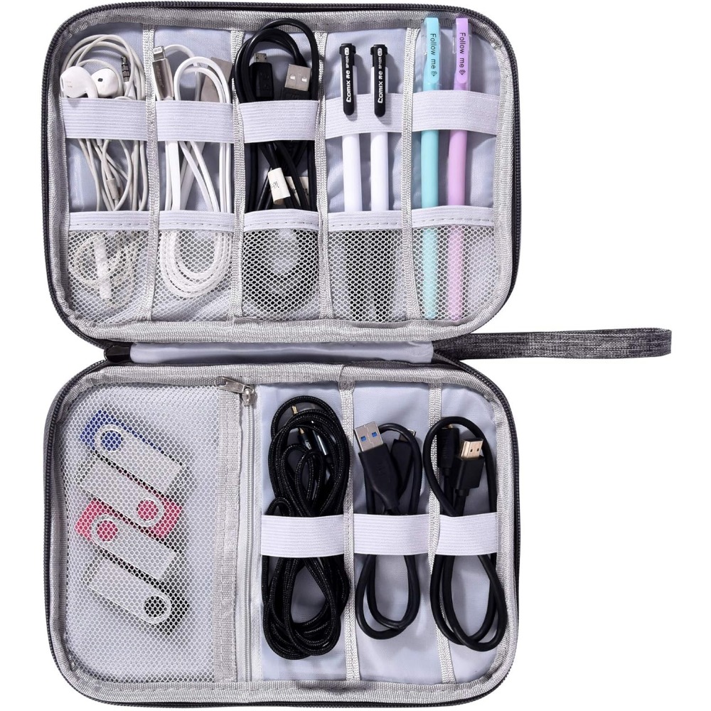 Tech Accessories Case - 전자제품 정리 가방 방수 휴대용 파우치