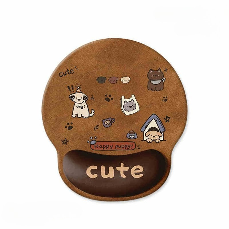 Keyboard Wrist Pad Leather - 만화 귀여운 마우스 패드 강아지 손목