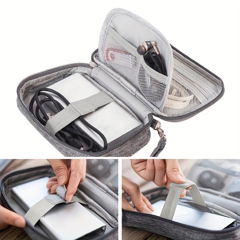 Tech Accessories Case - 케이블용 여행 보관 가방, 휴대용 전자