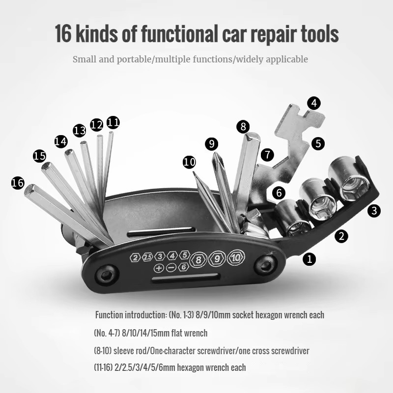 Useful Tech Accessories - 휴대용 자전거 수리 도구 키트 자전거