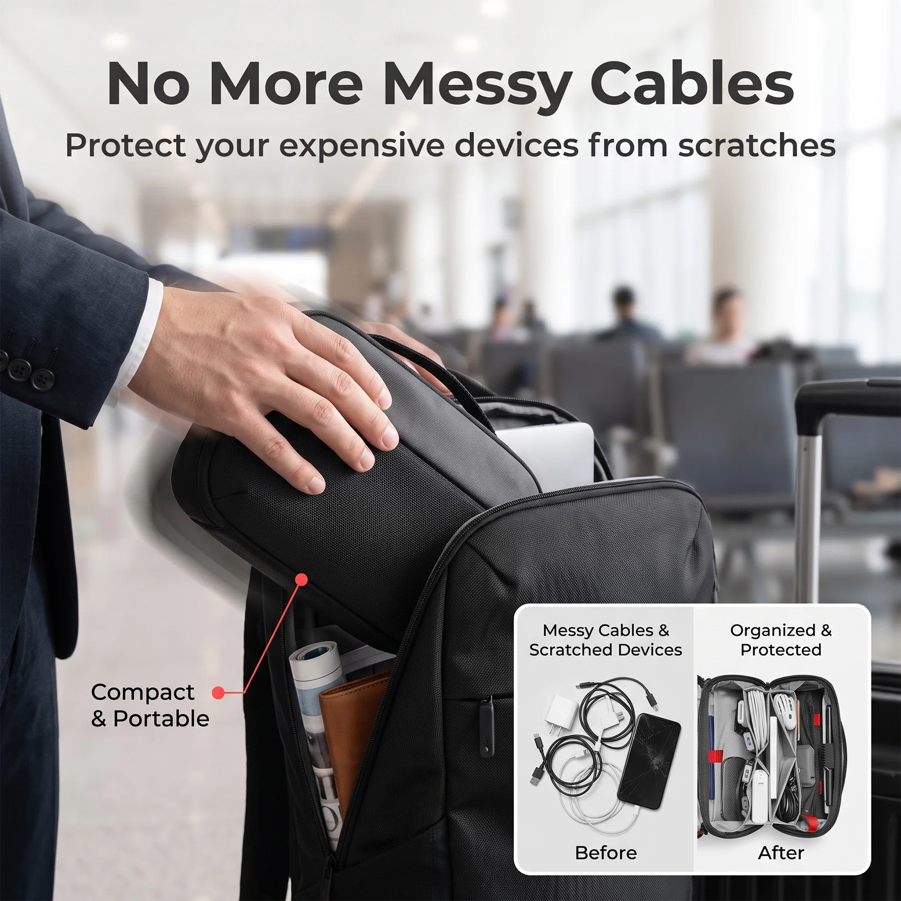 여행용 테크 오거나이저 파우치, 방수 다용도 전자제품  - Tech Accessories Case 리뷰 및 가격