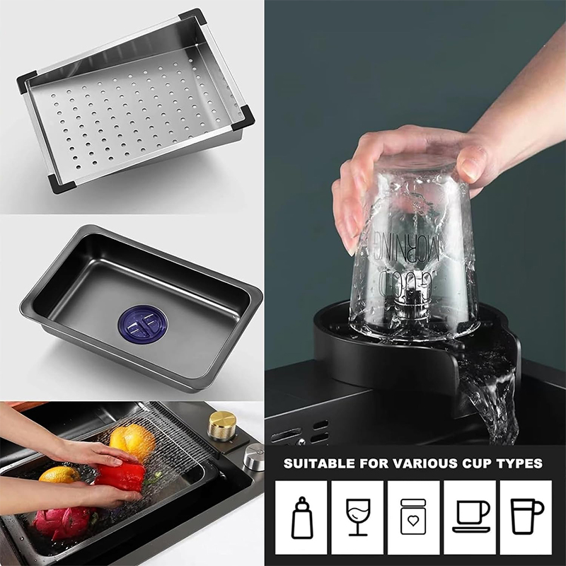 나노 스테인레스 스틸 주방 싱크 매트 스퀘어 주방 액세 - High Tech Kitchen Accessories 리뷰 및 가격