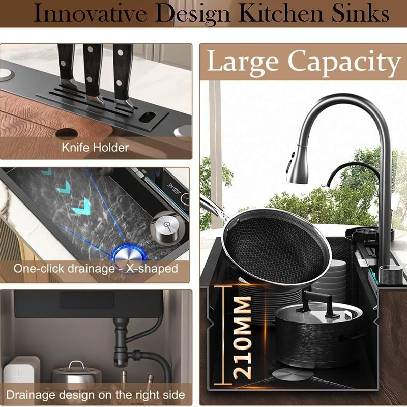 나노 스테인레스 스틸 주방 싱크 매트 스퀘어 주방 액세 - High Tech Kitchen Accessories 리뷰 및 가격