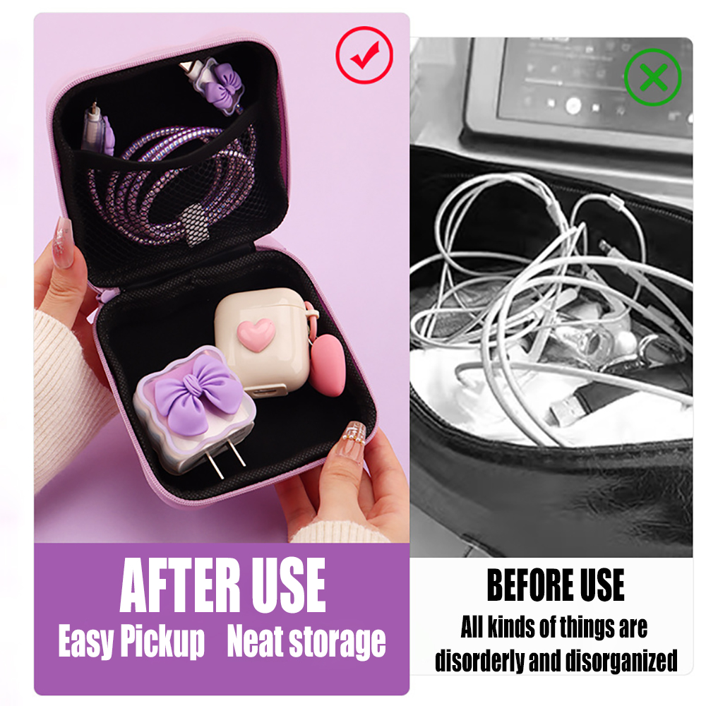 충전기 보호 케이블 보호 세트 수납 가방 사랑스러운 3 - Tech Accessories Kit 리뷰 및 가격