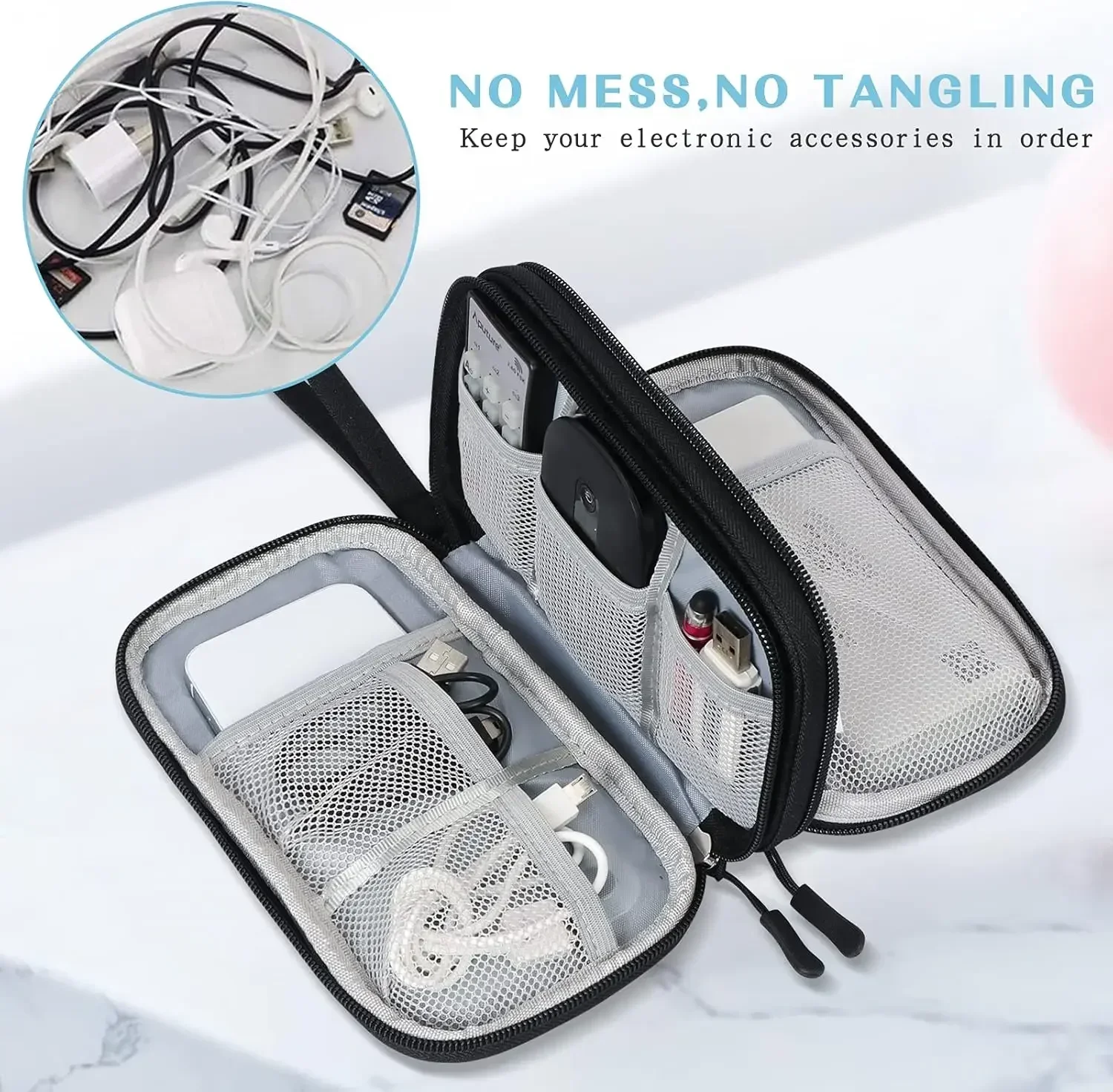 여행용 케이블 가방 휴대용 디지털 보관 파우치 충전기  - Tech Accessories Case 리뷰 및 가격