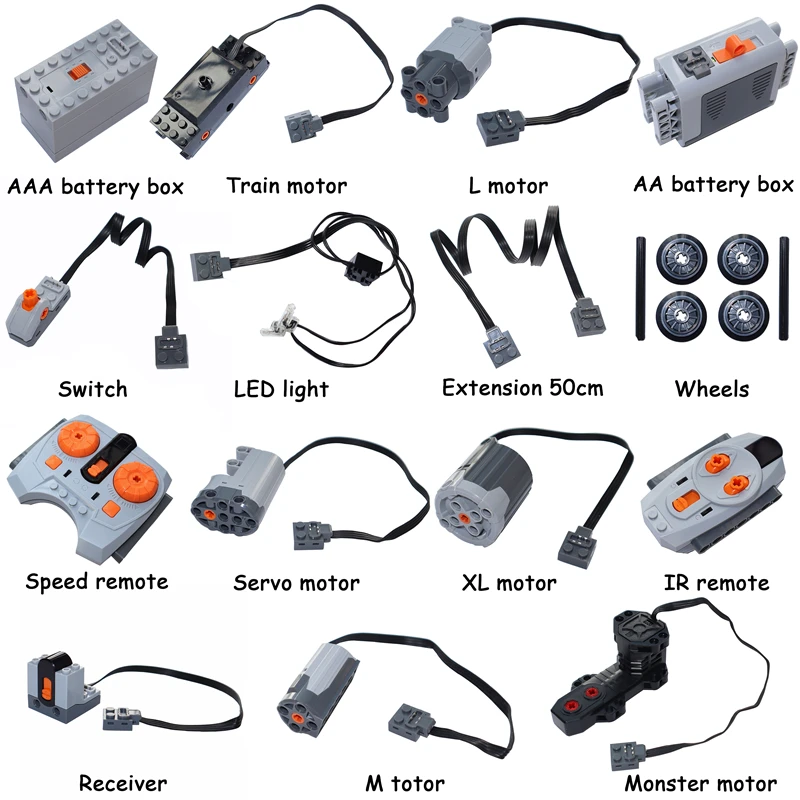 새로운 기술 모터 부품 전원 기능 빌딩 블록 PF 모델 - Tech Accessories Kit 리뷰 및 가격