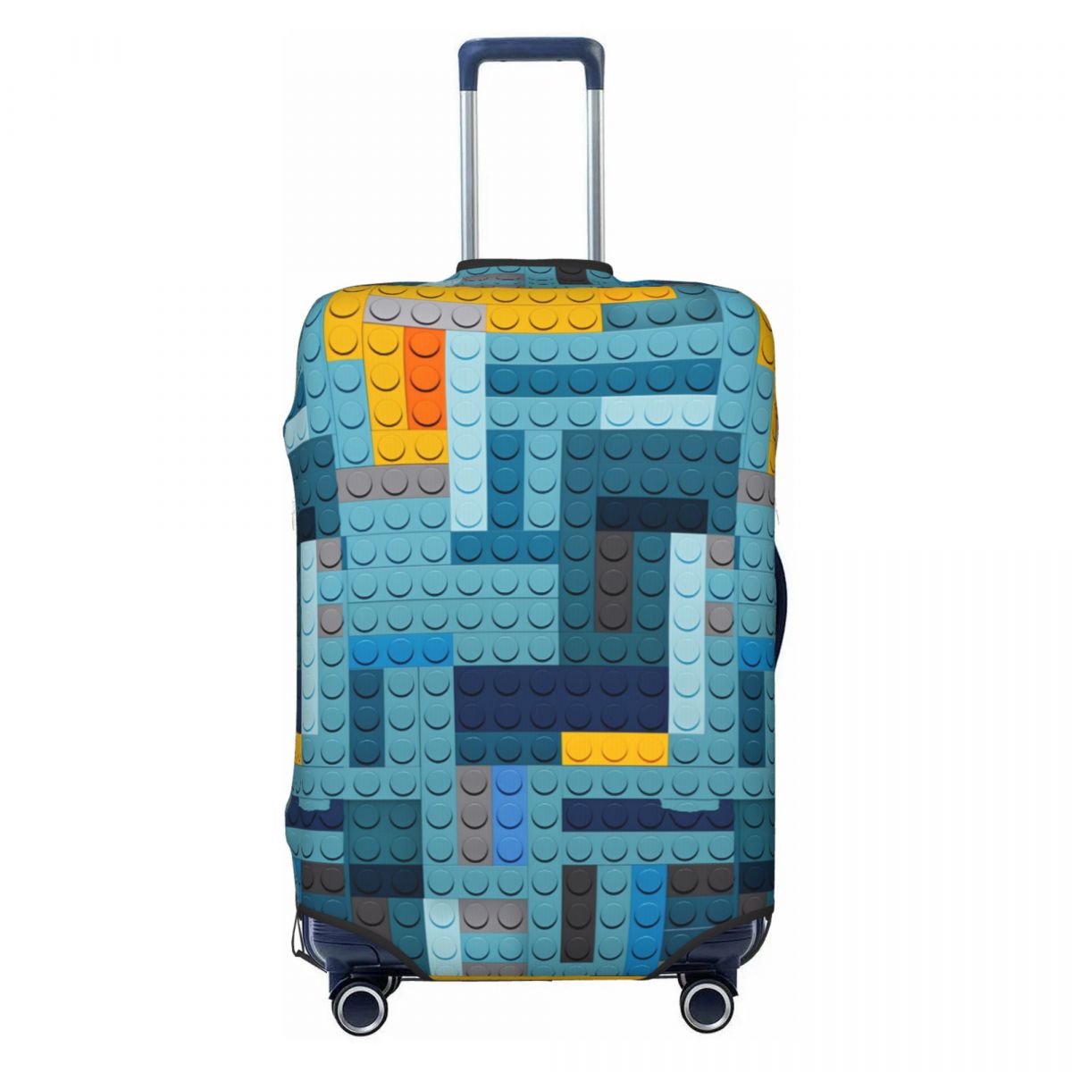 블루 테크 픽셀 빌딩 블록스 텍스처 여행 가방 커버 비 - Tech Accessories Case 리뷰 및 가격