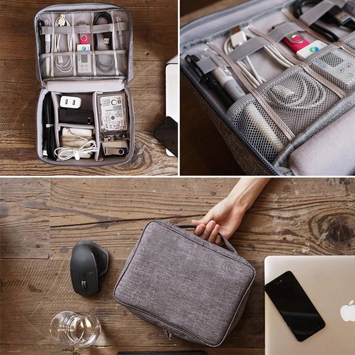휴대용 디지털 저장 가방 USB 가젯 방수 케이블 정리 - Tech Accessories Case 리뷰 및 가격